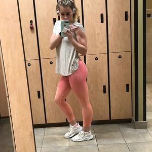 Gymshark Ombré Seamless Leggings - Peach Coral XS
